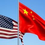 Flag of United States and China