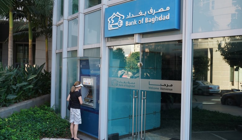 Bank of Baghdad ATM machine in Beirut