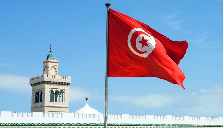 The Tunisian flag