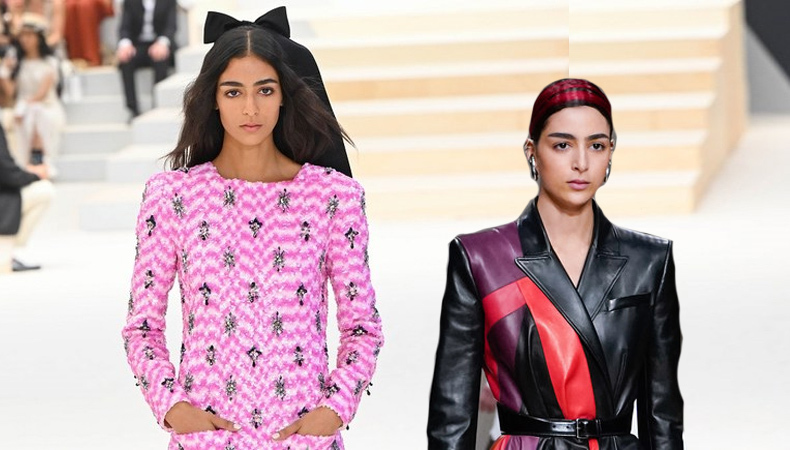 British Moroccan model Nora Attal poses for Chanel Beauty
