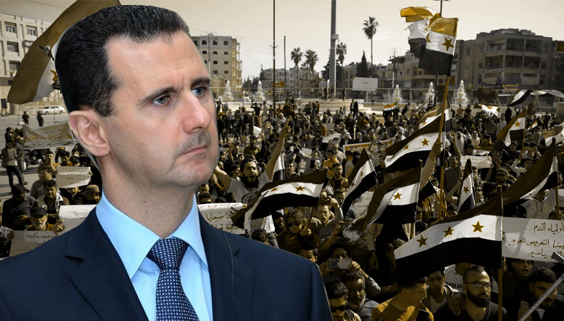 demonstrations against assad regime shake syrian provinces