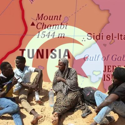 Horrible! Sudanese Women On a Desert Journey After Being Deported From Tunisia