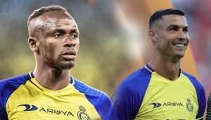 Sadio Mane performs the SIUUUU while celebrating with Cristiano Ronaldo