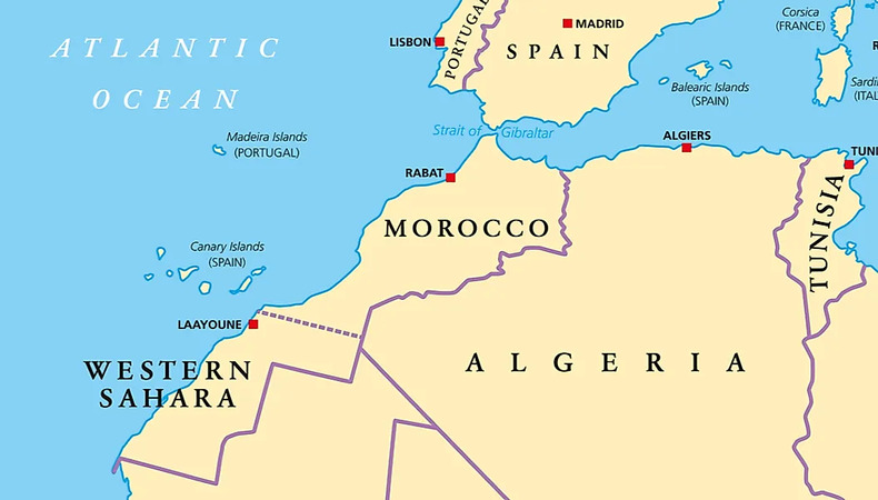 western sahara map