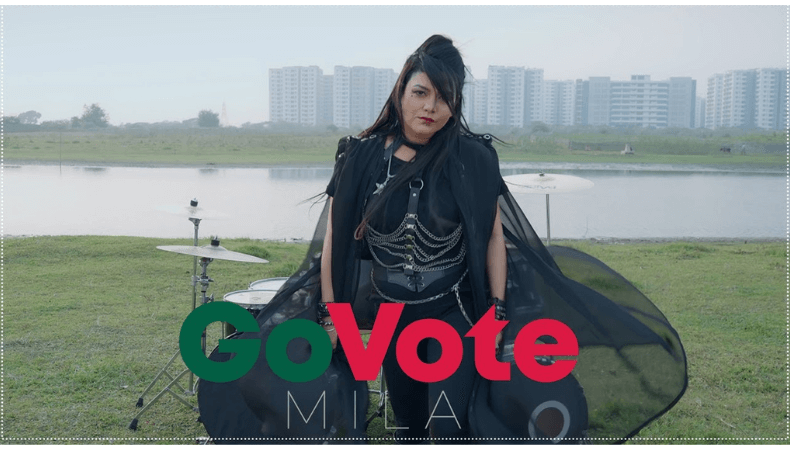 mila sparks civic fervor in go vote