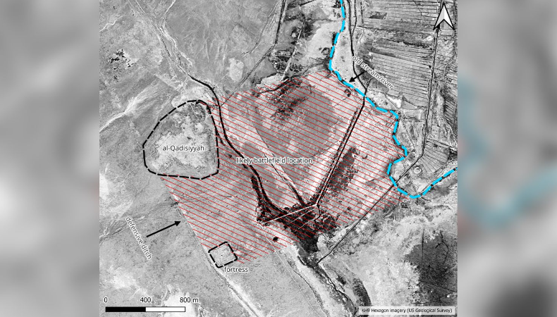 declassified cold war spy satellite imagery unveils historic battlefield of the decisive battle of al qadisiyah