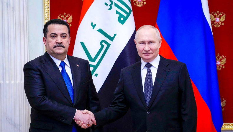 russia iraq leaders address gaza conflict, trade, and opec+ stability