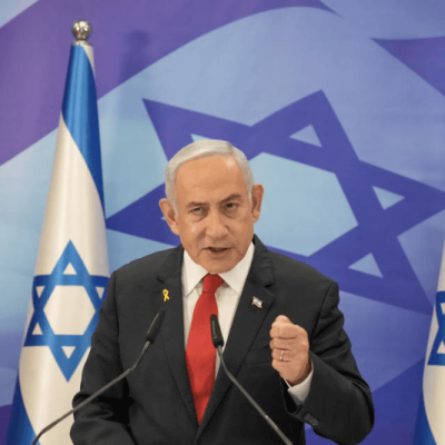 Israeli Prime Minister Benjamin Netanyahu has appeared in court today because of the trial of ongoing corruption charges.