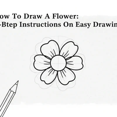 How To Draw A Flower Step-By-Step Instructions On Easy Drawing