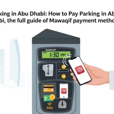 How to Pay for Parking in Abu Dhabi, the full guide of Mawaqif payment methods.