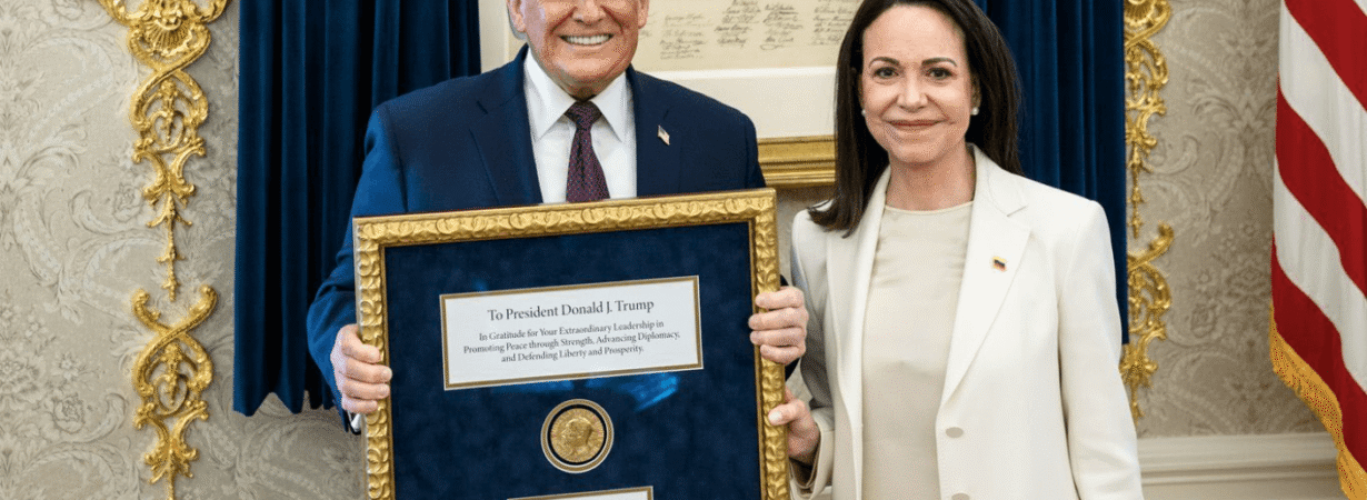 Machado Nobel medal Trump