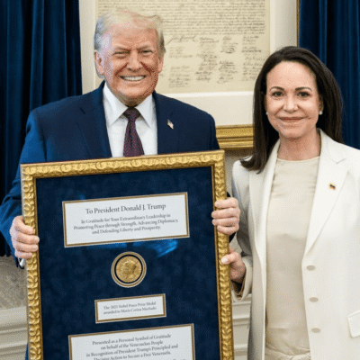 Machado Nobel medal Trump