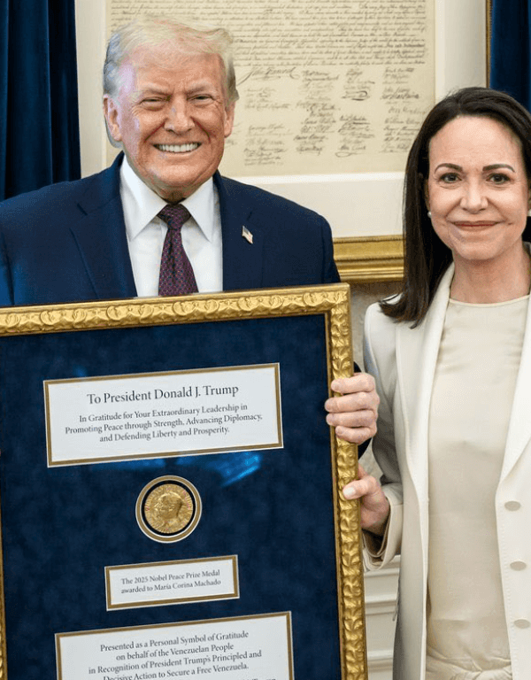 Machado Nobel medal Trump