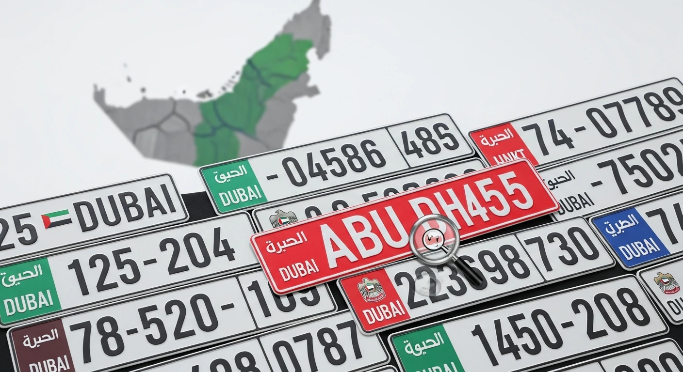 Plate Number Color Code UAE Number Plates Explained – Colors, Codes & Meanings