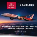 Royal Air Maroc Starlink Wi-Fi